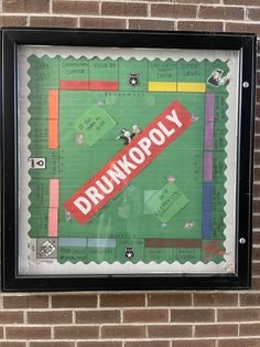 a game board with the words drunkopy on it