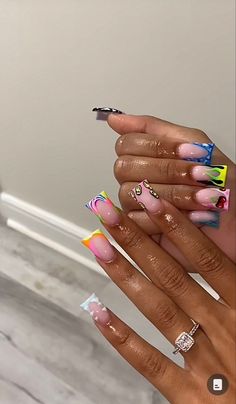 Theme Nails, Rich Rich, Ombre Acrylic Nails, Exotic Nails, Long Acrylic Nails Coffin