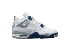 PRICES MAY VARY. Air Jordan 4 Retro Men Color: White/Midnight Navy Brand New Air Jordan 4 Retro men's Jordan Wings, Retro Basketball Shoes, Retro Basketball, Buy Jordans, Limited Edition Sneakers, Wings Logo, Air Jordan Sneakers, Jordan 4 Retro, Air Jordan 4