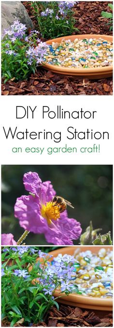 an easy garden craft for kids to do with water beads and other things in the yard