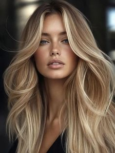 31 Trendy Dark Blonde Hair Color Ideas for 2024 That You Need to Try Really Blonde Hair Color Ideas, What Color Blonde For Skin Tone, Strawberry Blonde And Blue Eyes, Blonde Hair Color Ideas Long Hair, Natural Blonde Color Ideas, Long Blond Balayage Hair, Hair Color Pale Skin Green Eyes, Walnut Blonde Hair, Blonde Highlights Fair Skin