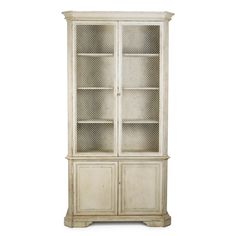 Brian Cabinet Distressed Taupe LI-S9-12-30 Zentique Chicken Wire Display, Cabinet Shelves, Farmhouse Style Furniture, Rustic Farmhouse Table, French Country Furniture, French Country Dining, Glass Front Cabinets, Country French, Country Furniture