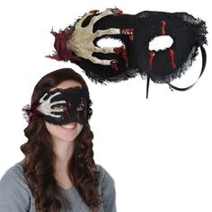 Get into the spooky spirit with this Skeleton Hand Mask perfect for Halloween! This novelty mask features a detailed skeleton hand design, adding a creepy touch to your costume. One size fits most. Ophelia & Co. | Ophelia & Co. Halloween Skeleton Hand Mask | 9" H X 7.75" W X 3.25" D | Wayfair Creepy Skeleton, Beistle Halloween, Halloween Skeleton Hand, Hand Mask, Spooky Movies, Scary Costumes, Hand Design, The Skeleton, Halloween Party Supplies