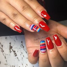 Mexican Fiesta Nails, Sarape Nails, Fiesta Nails Mexican Simple, Zarape Nails, Mexico Manicure Ideas, Mexico Flag Nails Designs, Mexican Independence Day Nails, Mexican Independence Nails