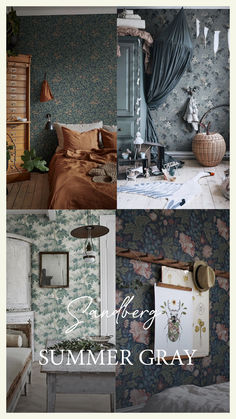 Swedish Wallpaper Art at its finest. Visit our website to see all designs. Swedish Wallpaper, Sandberg Wallpaper, Wallpaper Art, Floral Wallpaper