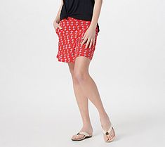 Stroll around town, a hiking trail, or your neighborhood in this stylishly-stretchy skort that wicks away moisture while you're getting those steps in. From Cuddl Duds. Spring Stretch Shorts For Outdoor Activities, Casual Skort With Elastic Waistband And 4-way Stretch, Sporty Red Skort For Summer, Red Casual Bottoms With 4-way Stretch, Casual Red Bottoms With 4-way Stretch, Casual Vacation Skort With Pockets, Casual Skort With Pockets For Vacation, Casual Beach Skort, Casual Summer Skort For Outdoor Activities