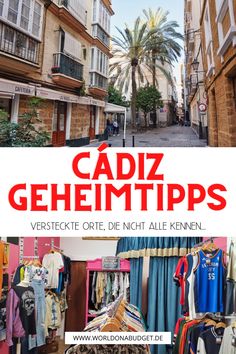 an advertisement for the store called cadz gehemtipps, which sells clothes and t - shirts