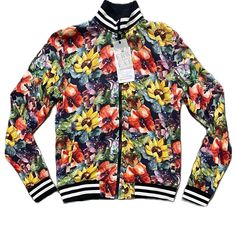 Look Stylish And Trendy With This Cactus Man Lightweight Jacket. It Features A Full Zip Closure, Collared Neckline, And Elastic Waist That Give You A Perfect Fit. The Jacket Has A Multicolor Flower Pattern That Creates A Nautical Theme, Making It Perfect For Casual Occasions. This Jacket Is Made Of Soft Shell Viscose Material That Makes It Breathable And Comfortable. With A Mid-Length Coat And Pockets, It Is Perfect For All Seasons. It Is Machine Washable And Has The Cactus Man Logo As An Accent 2000s Men, Cactus Man, Multicolor Flowers, Denim Jeans Ripped, Racer Jacket, Mens Black Jacket, Mens Blazer Jacket, Denim Flowers, Half Zip Jacket