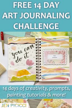 Want to start a creative practice but don't know how? Take the 14 day art journaling challenge and get daily support with prompts, meditations, tutorials, and more! Sketch Things, Intentional Living Quotes, Journaling Challenge, Creative Practice, Creative Arts Therapy, Types Of Journals, Sketching Tips, Art Therapy Projects, Drawing Tutorials For Beginners