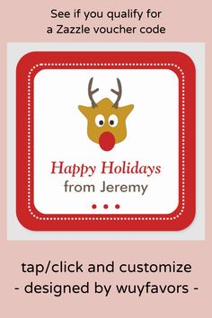 the happy holidays from jerry sign is displayed on a pink background with red and white trim