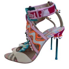 Reposhing This Item I Purchased From @Theposhcollab. Loved It, But Ready To Rotate For Something New. Questions? Leave A Comment Below! Luxury Multicolor Summer Heels, Luxury Multicolor Heels For Summer, Luxury Multicolor Sandals For Spring, Designer Multicolor Ankle Strap Sandals, Designer Multicolor Sandals For Party, Multicolor Heels With Red Sole For Spring, Multicolor Leather Heels With Red Sole, Designer Multicolor Heels With Heel Strap, Designer Multicolor Sandals For Spring