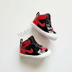 Jordan 1 Crib Bootie Patent 'Bred' Black Red Size 3c Brand New In Box. Box Slightly Damaged. 100% Authentic I Ship Daily Monday-Saturday Follow Me For Tons Of New Footwear! 6769 Nike Red Mid-top Jordan Shoes, Red Low-top Non-slip Basketball Shoes, Red Non-slip High-top Sneakers, Red Non-slip Basketball Shoes With Round Toe, Red Non-slip Round Toe Basketball Shoes, Nike Red Non-slip Sneakers, Red Non-slip Nike Sneakers, Shoes Jordan 1, Nike Shoes Jordan