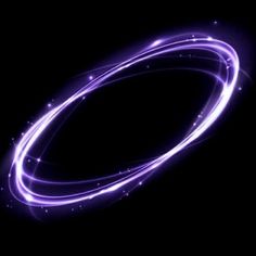 an abstract purple ring in the dark with light streaks on it's sides and sparkles all around