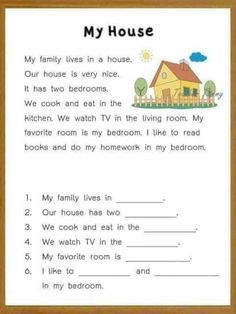 a printable book with an image of a house and the words, my house