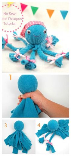 the instructions for how to make an octopus stuffed animal