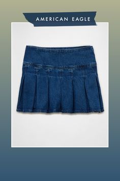 Lightweight cotton denim/Pleated skirt Y2k High Waist Cotton Skort, High-waist Cotton Pleated Denim Skirt, High Waist Pleated Cotton Denim Skirt, High Waist Cotton Denim Pleated Skirt, High Waist Pleated Denim Skirt In Cotton, Fitted Cotton Mid-rise Skort, Fitted Short Length Cotton Denim Skirt, Fitted Mid-rise Cotton Skort, Cotton Pleated Mini Denim Skirt