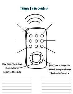 Therapy Check In For Kids, Kid Therapy Activities, Emotional Regulation Worksheets, Coping Skills Worksheet, School Social Work Activities, Child Therapy Activities, Cbt Therapy Worksheets, Things I Can Control, Feeling Out Of Control