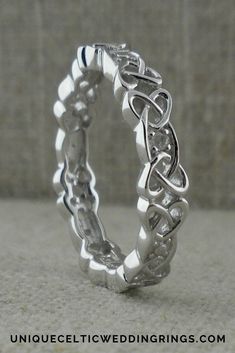 Ladies Silver Celtic Knot Wedding Ring with Diamonds — Unique Celtic Wedding Rings Irish Wedding Rings Unique Celtic Wedding Rings, Celtic Wedding Rings Unique Celtic Wedding Rings, Celtic Knot Ring Engagement, Celtic Wedding Engagement & Rings, Celtic Eternity Ring, Knot Wedding Ring, Celtic Knot Wedding Ring, Celtic Knot Wedding, Celtic Braid