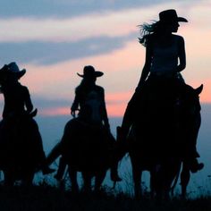 three people riding horses with the caption cowgirls are not meant to be tame they need to run free until they find some wild enough