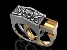 Looking for similar items? www.best-rings.com Find many great new & used options and get the best deals for Unique Secret Compartment Skull Mens Engagement Biker Ring 925 Sterling Silver at the best online prices at eBay! Free shipping for many products! Luxury Formal Watch With Skeleton Dial, Hidden Compartment Rings, Gear Diamond Ring, Scull Rings, Ftw Ring, Skeleton Ring, Ornate Ring, Rock Punk, Great Gifts For Men