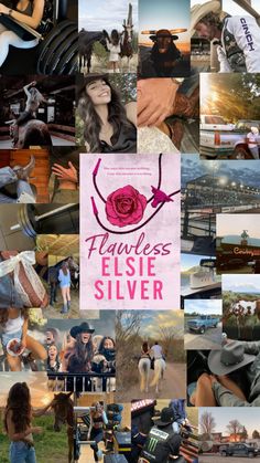 a collage of photos with the words fearless, elsie silver on it's side