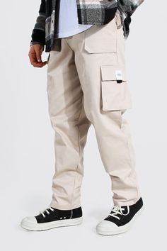 Womens Relaxed Twill Belt Front Cargo Trouser - Beige - XS - Swap your denim for trousers for extra style points. Put aside your jeans for a day and go for a pared down but at the same time casually dapper option with our collection of men's trousers. You'll be surprised at how easy is for any gent to look polished and sharp in a pair of smart pants and a cool top. Choose chinos or suit trousers for the office or formal occasions, and complete your ensemble with a nice shirt. For a night out wit Mens Elastic Waist Pants, Mens Cargo Trousers, Men's Cargo Pants, Combat Pants, Pants Outfit Men, Combat Trousers, Cargo Pants Outfit, Cool Outfits For Men