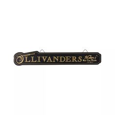 a black and gold sign that says illvaniders on it's side, against a white background