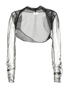 PINKO | Black Women‘s Shrug | YOOX Long Sleeve Nylon Top For Winter, Long Sleeve Nylon Winter Top, Elegant Fitted Long Sleeve Top With Sheer Sleeves, Winter Evening Long Sleeve Mesh Top, Fitted Sheer Long Sleeve Tops, Fitted Long Sleeve Sheer Top, Fitted Long Sleeve Top With Sheer Sleeves For Fall, Winter Top With Mesh Long Sleeves, Winter Top With Long Mesh Sleeves