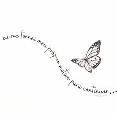 a drawing of a butterfly flying in the air with words written on it's side