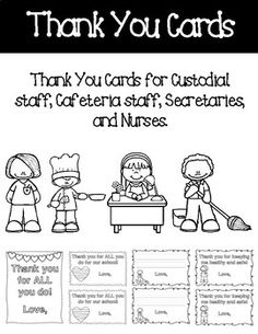 a thank card for nurses with the words, thank you cards and pictures on it