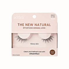 The New Natural Half Strip False Eyelashes - Glowy Skin Clean+Easy The New Natural Half Strip False Eyelashes - Glowy Skin  |  Sally Beauty Lash Patterns, Kiss Products, No Makeup Makeup, Kiss Beauty, Natural False Eyelashes, Event Makeup, Beauty Event, Makeup Aesthetic, Lash Adhesive