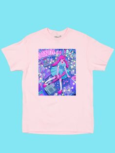 Got a sweet tooth? Come on in >:) Model height: 5.4ft Size: 4XL Artwork designed by Japanese artist Ayami.Every order is hand-printed just for you in Los Angeles CA by our small team. Pink Harajuku T-shirt With Graphic Design, Kawaii Graphic T-shirt For Streetwear, Pink Harajuku Style Graphic T-shirt, Pink Harajuku Style T-shirt With Graphic Print, Pink Harajuku Style Graphic Print T-shirt, Kawaii Pink T-shirt With Screen Print, Harajuku Style Pink T-shirt With Screen Print, Kawaii Graphic Print T-shirt With Relaxed Fit, Candy Shop