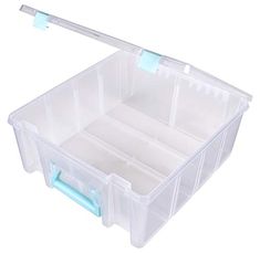 plastic storage box with handle and dividers