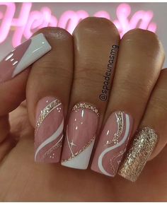 Acrylic Nails Almond Shape, Bridal Nails Designs, Makeup Nails Designs, Gel Toe Nails, Simple Gel Nails, Work Nails