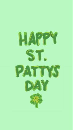 happy st patty's day card with shamrocks