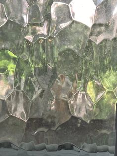 a close up view of a glass window