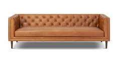 Castel 88.5" Sofa | Poly & Bark Poly & Bark, Bench Seat Cushion, Bench Cushion, Bench Cushions, Spring Home, Tufting Buttons, Walnut Finish, Banquette, How To Level Ground