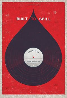 an old record with the words built to spill on it in red and black ink