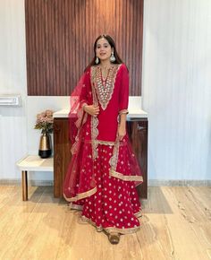 Instagram$Facebook Follow Us :- @jayamarfab Pakistani Style Red Ready To Wear Palazzo Kurta In Real Mirror And Hand Work Sabyasachi Palazzo For Women and Girls Indian Long dress, Wedding dress, Gown, Wedding Gown, Bridal Gown, Ready To Wear, semistitch Dress,Wedding dress, Gown for girls, Wedding dress, Indian wedding, Gown, Long dress, Festival dress, Gown for women, Embroidery Gown, Gown For Girls, Lightweight Dress, Girls Gift 𝗙𝗮𝗯𝗿𝗶𝗰 𝗗𝗲𝘁𝗮𝗶𝗹𝘀: Top :- Top Fabric :Heavy Faux Georget Indian Long Dress, Top And Plazo, Butterfly Net, Full Sleeve Top, Partywear Dresses, Georgette Tops, Designer Kurtis, Elegant Embroidery, Heavy Embroidery