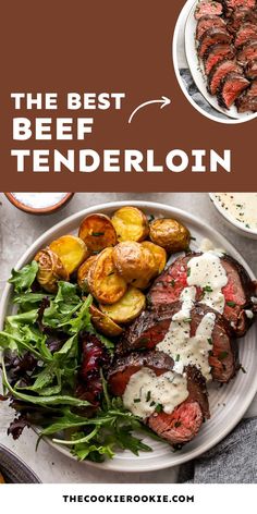 the best beef tenderloin with potatoes and greens