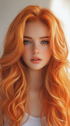 Peach Hair Colors, Cheveux Oranges, Redhead Art, Pretty Redhead, Peach Hair, Haircut Men, Red Hair Woman, Braided Styles