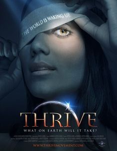 a poster for the movie thrve with a woman's face and blindfold