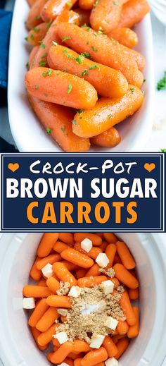 Crockpot Glazed Carrots, Crockpot Carrots, Brown Sugar Carrots, Sugar Carrots, Glazed Carrots Recipe, Honey Glazed Carrots, Easter Side Dishes, Easter Dinner Recipes