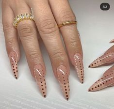 Nail Design Gold, Hippie Nails, Stiletto Nails Designs, Polygel Nails, Fall Acrylic Nails, Colorful Nail Designs, Summer Acrylic Nails, Hot Nails