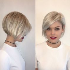 Layered Blonde Bob Hairstyle Short Layered Haircuts, Bob Haircuts For Women, Short Bob Haircuts, Short Hairstyle, Short Blonde, Trending Hairstyles