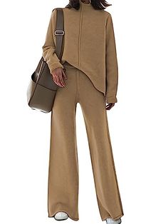 TOLENY Women's 2 Piece Lounge Sets Pullover Sweater and Wide Leg Pants Tracksuit Outfits Favorite Products, Fall Outfits, Outfit Ideas, Autumn Outfits