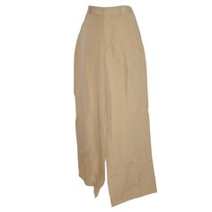 Silk Wide Leg Pants, Trousers Wide Leg, Beige Silk, Beige Pants, Silk Linen, Wide Leg Linen Pants, Paul Gaultier, Pocket Pants, Jean Paul