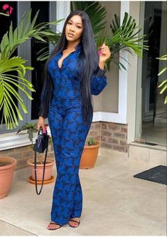 Ankara Jumpsuit Styles Simple Ankara Gowns, Beautiful Ankara Styles, Classy Wear