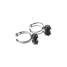 Earrings Zapel (big hoops) - Pregomesh Silver Fusion Hoop Earrings, Silver Fusion Dangle Hoop Earrings, Large Silver Hoop Earrings, Never Forgotten, Earring Trends, Small Charms, Online Earrings, Jewelry Packaging, Silver Hoops