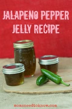 jalapeno pepper jelly recipe on a cutting board